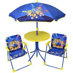 Salon de jardin FUN HOUSE PAT'PATROUILLE - 1 table 46 x Ø46 cm, 2 cha