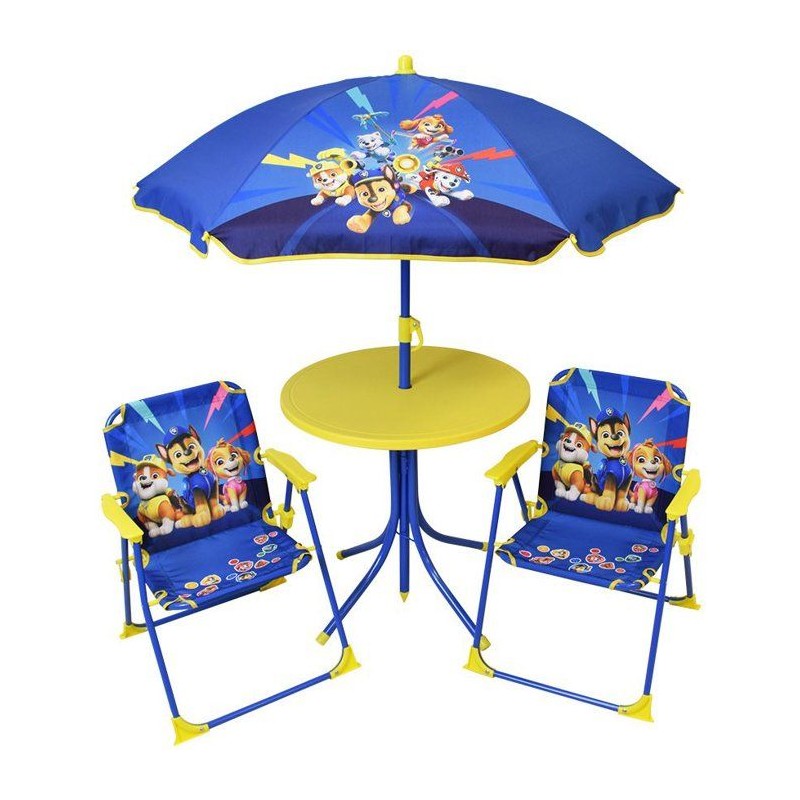 Salon de jardin FUN HOUSE PAT'PATROUILLE - 1 table 46 x Ø46 cm, 2 cha