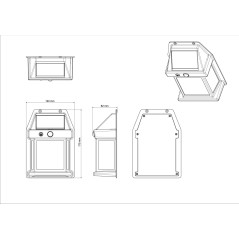 Applique murale solaire - GALIX - G2601 - Détecteur de présence - 36