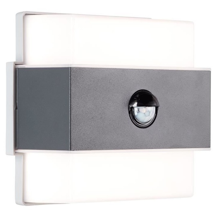 Applique murale extérieure - BRILLIANT - ARCHIE - + détecteur - Métal et plastique - Anthracite - LED intégrée - 7,5 W IP44