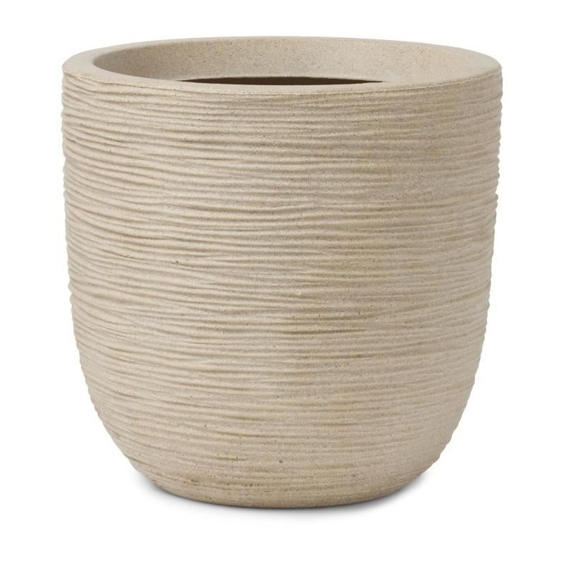 CAPI EUROPE Pot de fleurs boule WASTE RIB NL - 35x34 cm - Terrazzo bei CAPI EUROPE Pot de fleurs boule WASTE RIB NL - 35x34 cm - Terrazzo bei