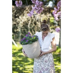 CAPI EUROPE Pot de fleurs boule WASTE RIB NL - 35x34 cm - Terrazzo bei