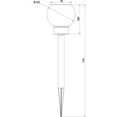 Lanterne solaire - GALIX - G2625 - Effet flamme naturelle - 12 LED SMD