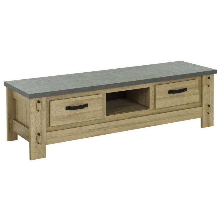 Meuble TV BROCELIANDE – Finition Chene Clair – 172 × 50 × 49 cm – GAMI Meuble TV BROCELIANDE – Finition Chene Clair – 172 × 50 × 49 cm – GAMI