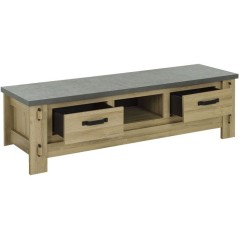 Meuble TV BROCELIANDE – Finition Chene Clair – 172 × 50 × 49 cm