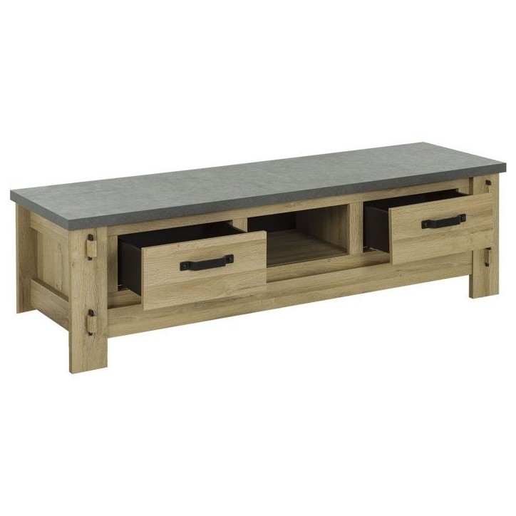 Meuble TV BROCELIANDE – Finition Chene Clair – 172 × 50 × 49 cm – GAMI Meuble TV BROCELIANDE – Finition Chene Clair – 172 × 50 × 49 cm – GAMI