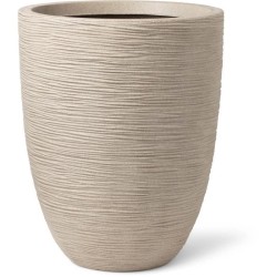 CAPI EUROPE Vase élégant bas WASTE RIB NL - 46x58 cm - Terrazzo beig