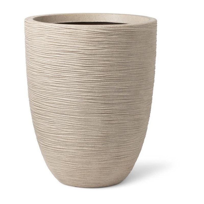 CAPI EUROPE Vase élégant bas WASTE RIB NL - 46x58 cm - Terrazzo beig CAPI EUROPE Vase élégant bas WASTE RIB NL - 46x58 cm - Terrazzo beig