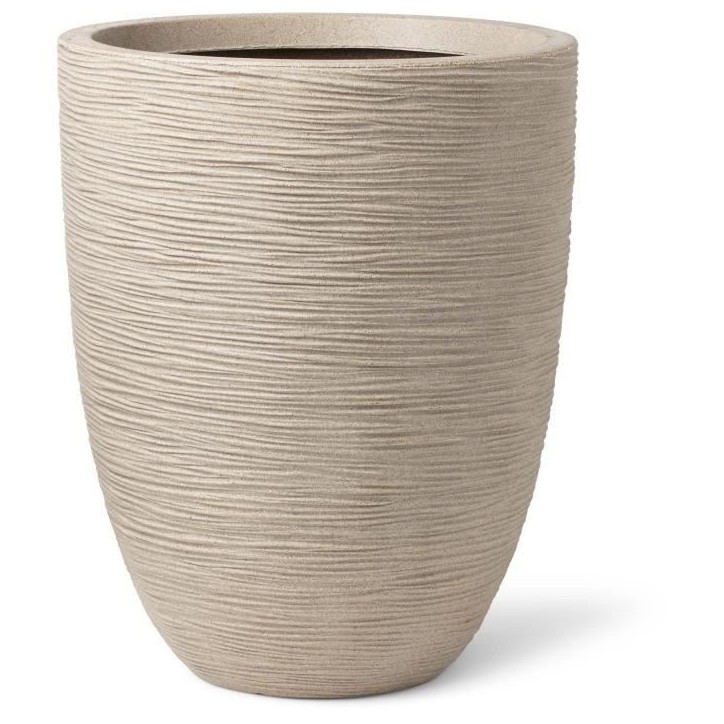 CAPI EUROPE Vase élégant bas WASTE RIB NL - 46x58 cm - Terrazzo beige CAPI EUROPE Vase élégant bas WASTE RIB NL - 46x58 cm - Terrazzo beige
