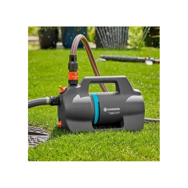 Kit pompe d'arrosage surface - GARDENA - 5000 Silent - Avec équipement d'aspiration - Silencieuse - Haute performance