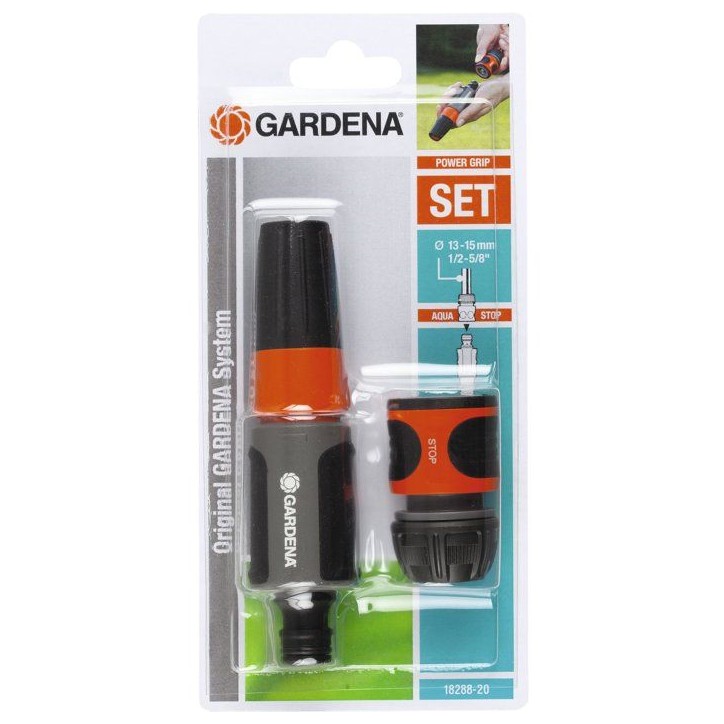 GARDENA Nécessaire de base – Adapté tuyau Ø15mm – Compatibilité Original GARDENA System – Kit complet – Garantie 2an