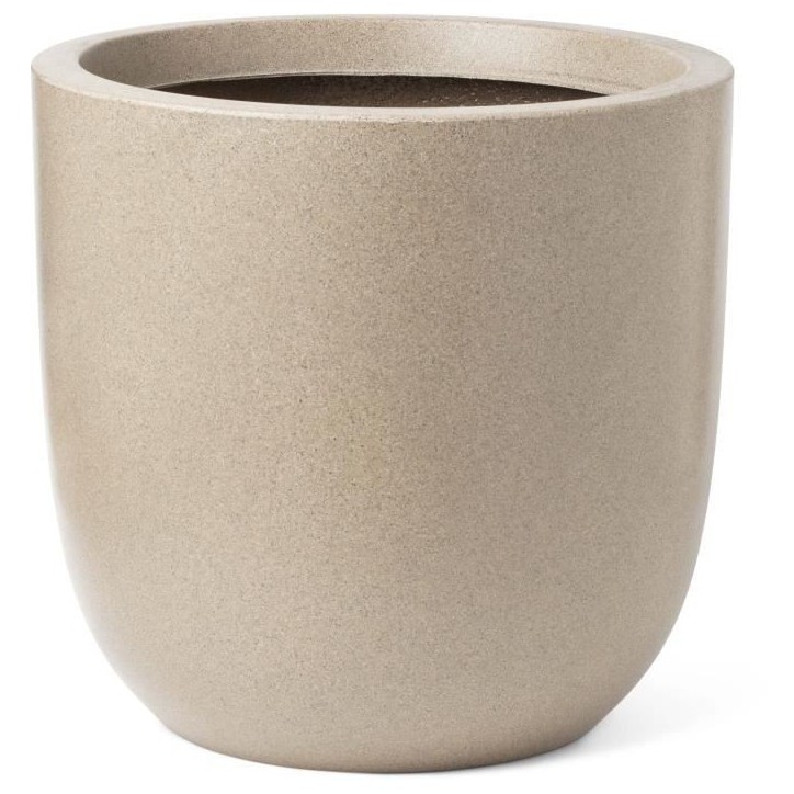 CAPI EUROPE Pot de fleurs WASTE SMOOTH NL - 35x34 cm - Terrazzo beige - Écologique