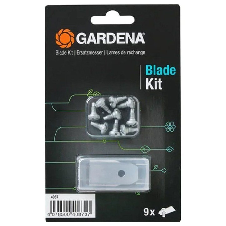 Set de 9 lames de rechange pour robots tondeuses - GARDENA - Haute précision - Remplacement facile