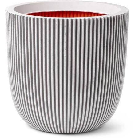 CAPI EUROPE Pot de fleurs GROOVE NL - 43x41 cm - Ivoire - Résistant a