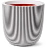 CAPI EUROPE Pot de fleurs GROOVE NL - 43x41 cm - Ivoire - Résistant a