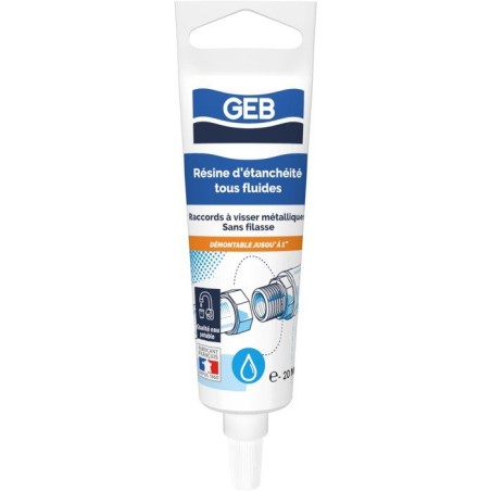 Résine d'étanchéité tous fluides - GEB - Compatible eau potable -