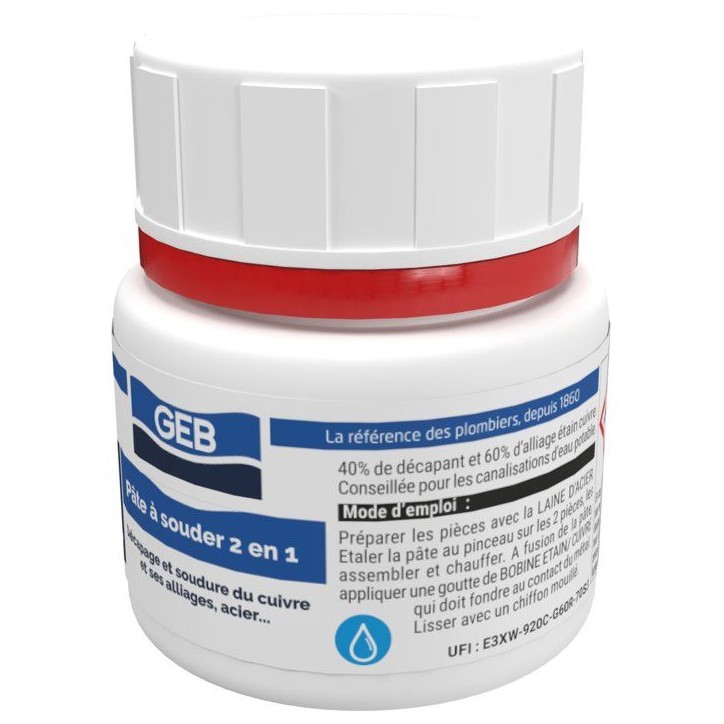 Pâte a souder 2en1 - GEB - Décape et brase - Pot 150 g