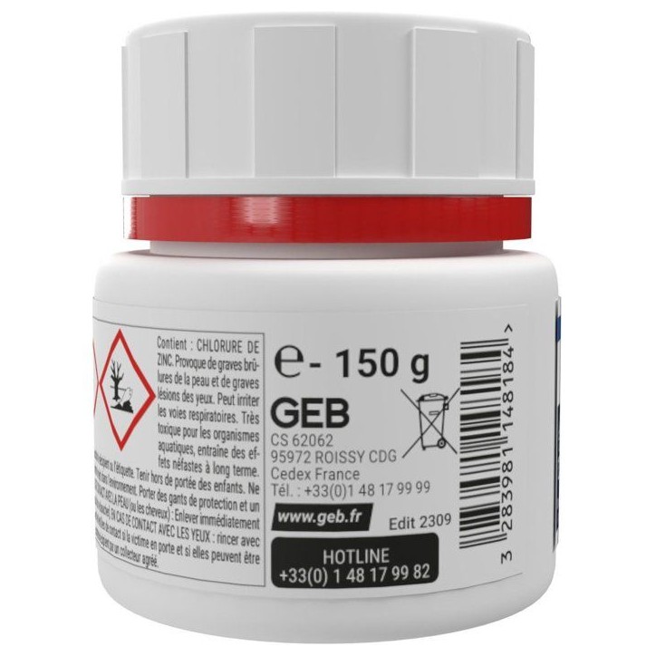Pâte a souder 2en1 - GEB - Décape et brase - Pot 150 g