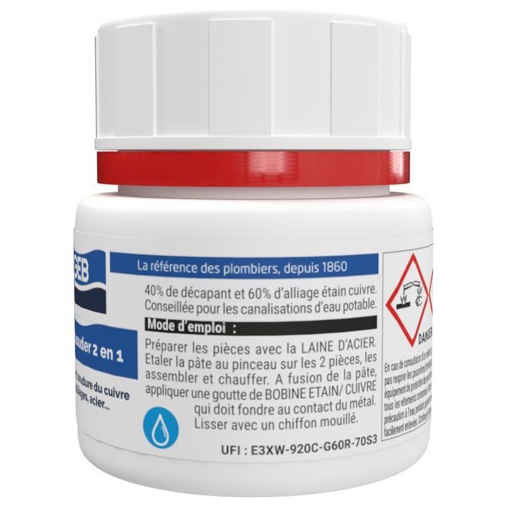Pâte a souder 2en1 - GEB - Décape et brase - Pot 150 g