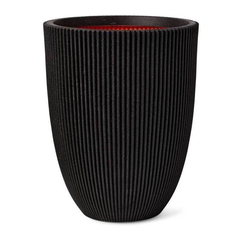 CAPI EUROPE Vase élégant GROOVE - 46x58 cm - Noir