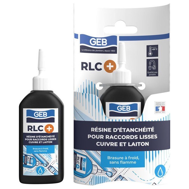 RLC + Résine pour raccordement laiton, cuivre sans flamme - GEB - 30 ml