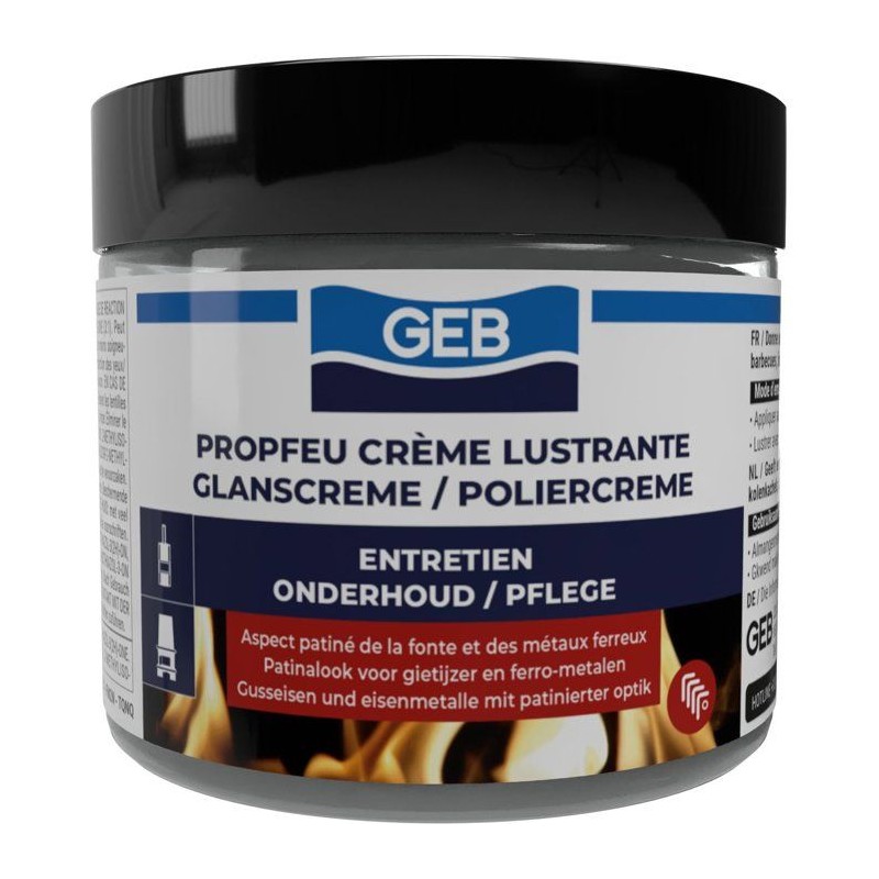 Creme lustrante Propfeu- GEB - Entretien et protege la fonte - Pot 220