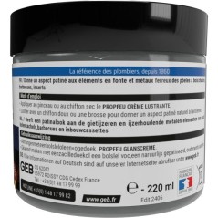 Creme lustrante Propfeu- GEB - Entretien et protege la fonte - Pot 220