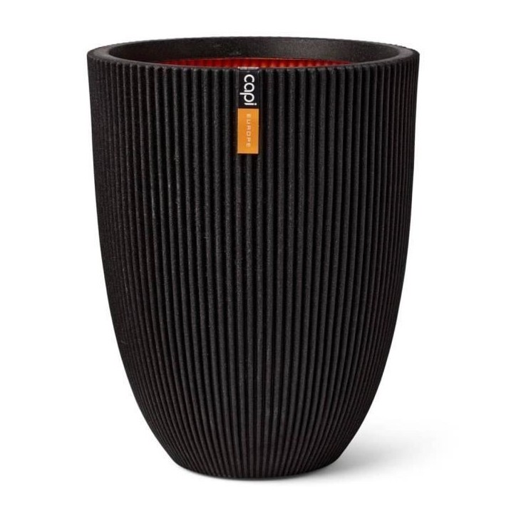 CAPI EUROPE Vase élégant GROOVE - 46x58 cm - Noir CAPI EUROPE Vase élégant GROOVE - 46x58 cm - Noir