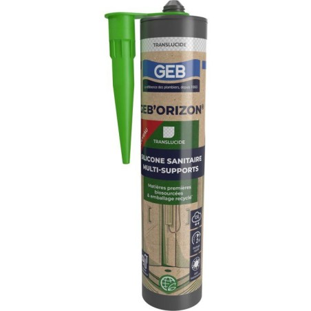 Silicone sanitaire multi-supports Geb'Orizon - GEB - Translucide - 310