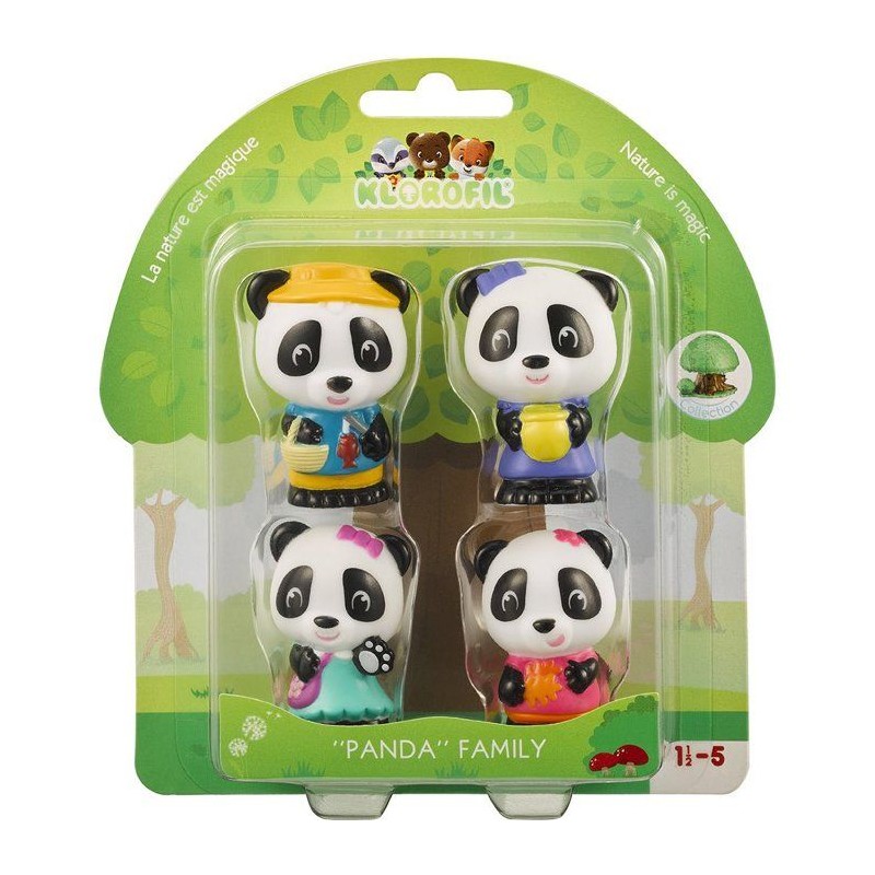 Lot 4 personnages - SOPHIE LA GIRAFE - Figurines Klorofil Panda - Bao