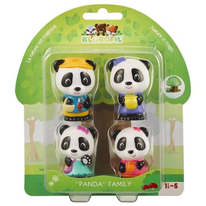 Lot 4 personnages - SOPHIE LA GIRAFE - Figurines Klorofil Panda - Bao - Jian - Tam - Poppy
