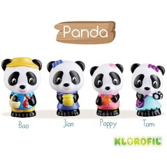Lot 4 personnages - SOPHIE LA GIRAFE - Figurines Klorofil Panda - Bao