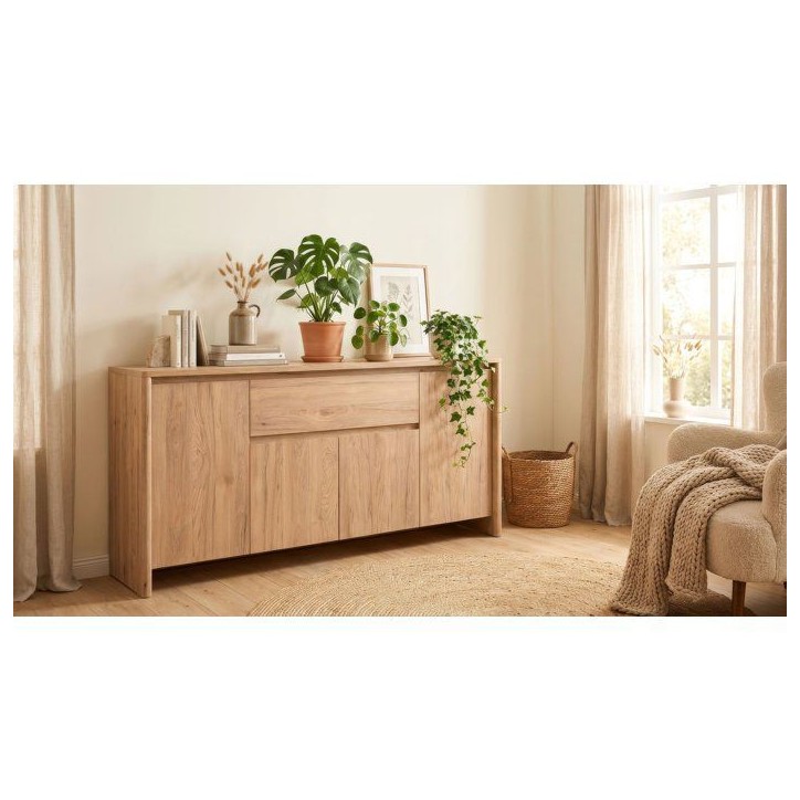 Buffet GENF - Chene Jackson - 4 portes, 1 tiroir - 163,5 x 40 x 85 cm