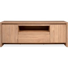 Meuble TV GENF - Chene Jackson - 2 portes, 1 tiroir et 1 niche - 163,5 x 40 x 59 cm