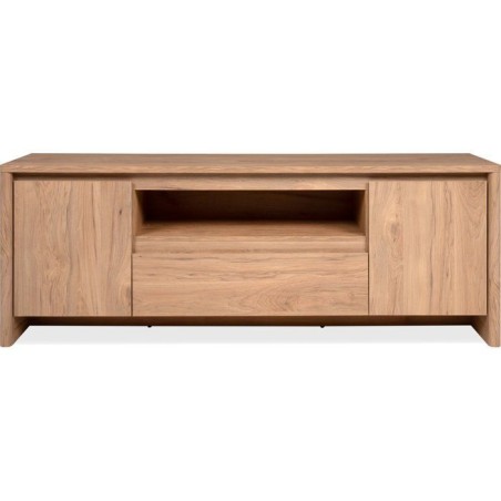 Meuble TV GENF - Chene Jackson - 2 portes, 1 tiroir et 1 niche - 163,5 x 40 x 59 cm