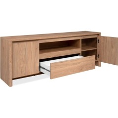 Meuble TV GENF - Chene Jackson - 2 portes, 1 tiroir et 1 niche - 163,5