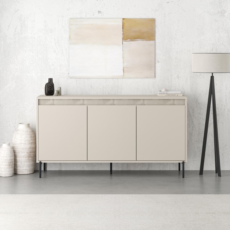 Buffet GRETA – Creme – 3 portes – 150 x 40 x 80 cm