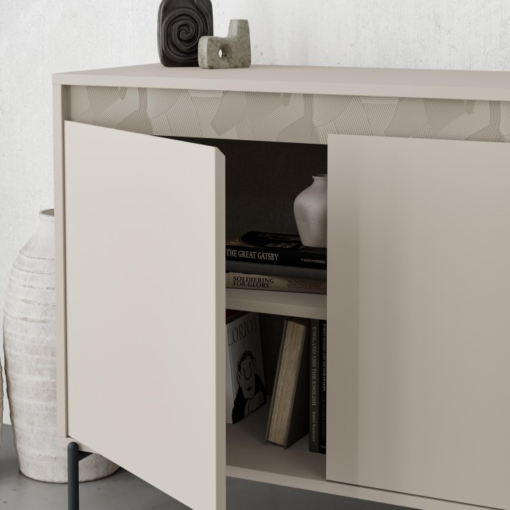 Buffet GRETA – Creme – 3 portes – 150 x 40 x 80 cm Buffet GRETA – Creme – 3 portes – 150 x 40 x 80 cm