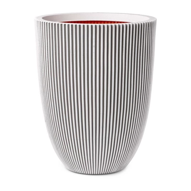 CAPI EUROPE Vase GROOVE - Ivoire - 46x58 cm - 100% recyclable CAPI EUROPE Vase GROOVE - Ivoire - 46x58 cm - 100% recyclable