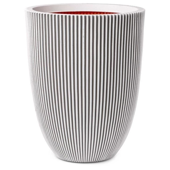 CAPI EUROPE Vase GROOVE - Ivoire - 46x58 cm - 100% recyclable CAPI EUROPE Vase GROOVE - Ivoire - 46x58 cm - 100% recyclable