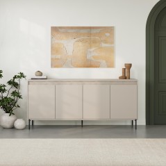 Buffet GRETA – Creme – 4 portes – 180 x 40 x 80 cm