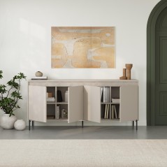Buffet GRETA – Creme – 4 portes – 180 x 40 x 80 cm