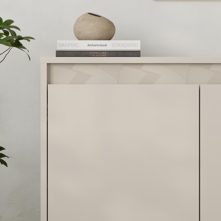 Buffet GRETA – Creme – 4 portes – 180 x 40 x 80 cm Buffet GRETA – Creme – 4 portes – 180 x 40 x 80 cm