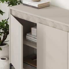 Buffet GRETA – Creme – 4 portes – 180 x 40 x 80 cm