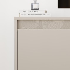 Meuble TV GRETA – Creme – 3 portes – 150 x 35 x 55 cm