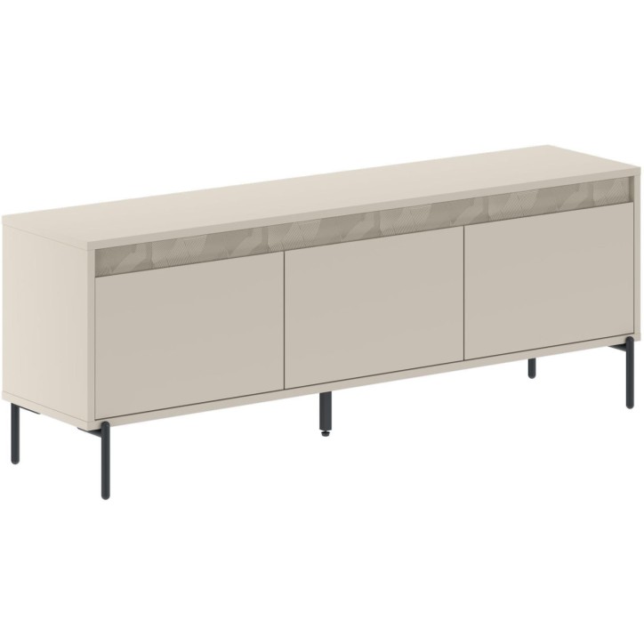 Meuble TV GRETA – Creme – 3 portes – 150 x 35 x 55 cm