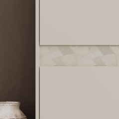 Buffet haut GRETA – Creme – 4 portes – 85 x 40 x 123 cm