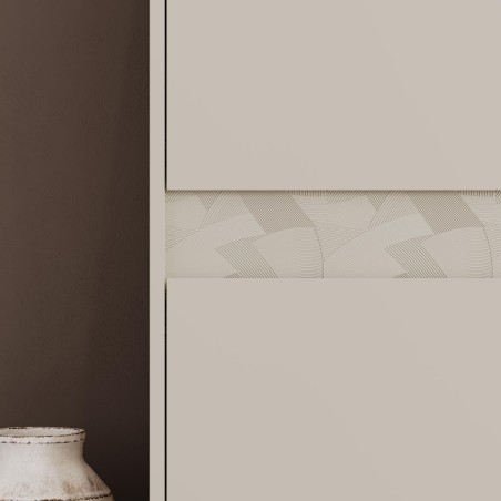 Buffet haut GRETA – Creme – 4 portes – 85 x 40 x 123 cm