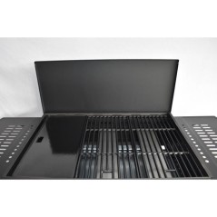 Barbecue a gaz + plancha - GRILL GARDEN - Noir - 3 brûleurs - Avec ca