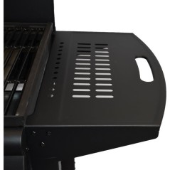 Barbecue a gaz - GRILL GARDEN - Noir - 4 brûleurs - Avec capot de pro
